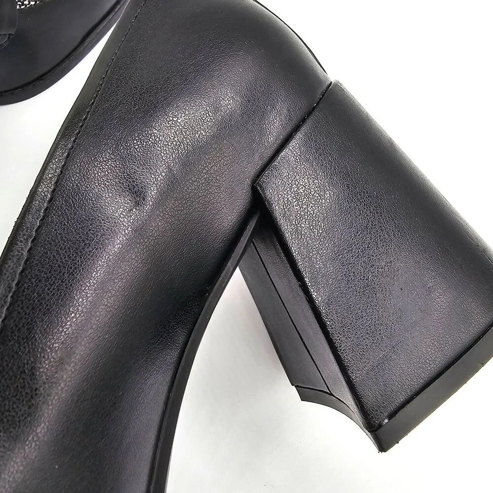 Kelly & Katie Tonnia Pump Black/ White Plaid Women's Size 7 - Picture 5 of 11